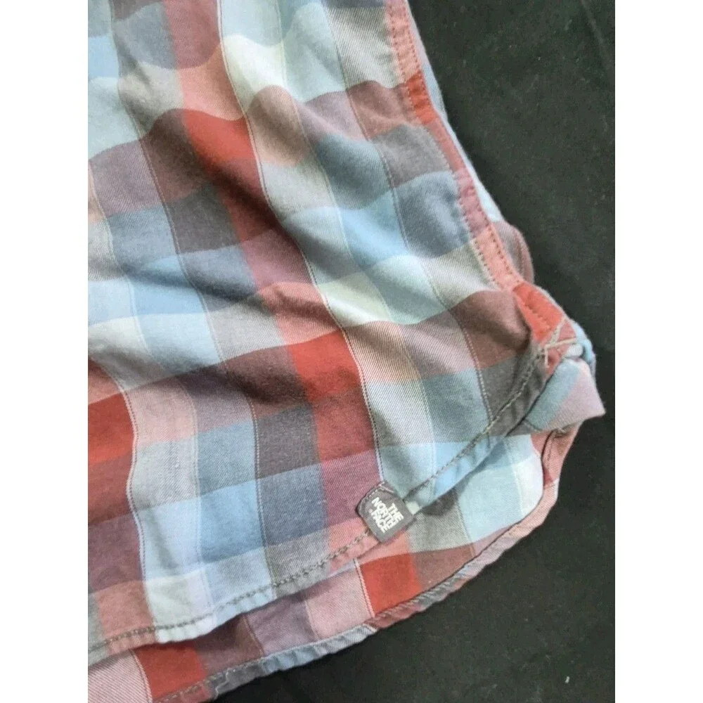 The North Face Light Flannel Long Sleeve Shirt Mens Size Large Plaid Hiking
